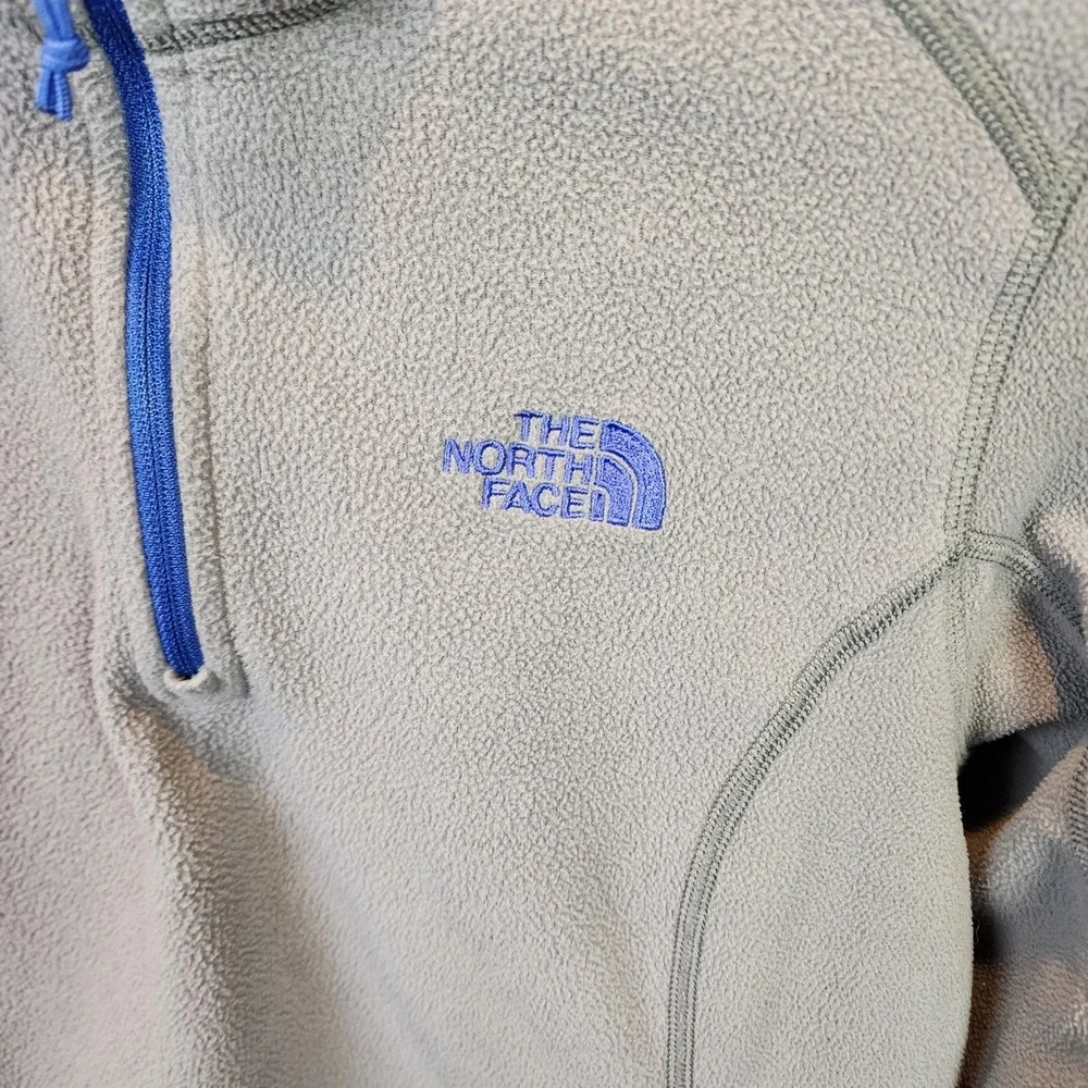 Woman's Fleece Pullover,‎ The North Face Jacket Quarter Zip, Grey/Blue Size...